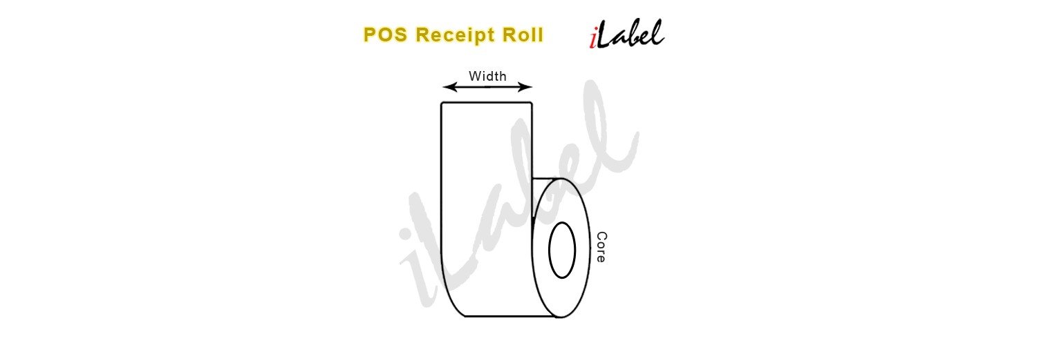 Thermal POS Receipt (Cash Register) Roll-55gsm,80mm*40mm,0.5 inch inner core (17mm)  ,100 Rolls